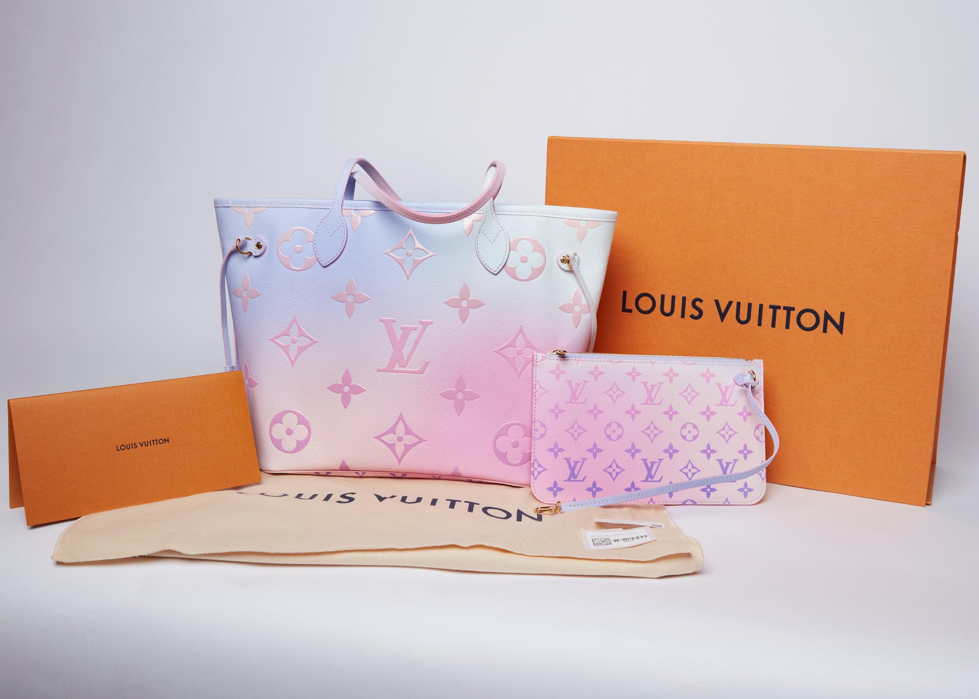 Louis Vuitton Spring in City Sunrise Pastel Neverfull MM Tote Bag