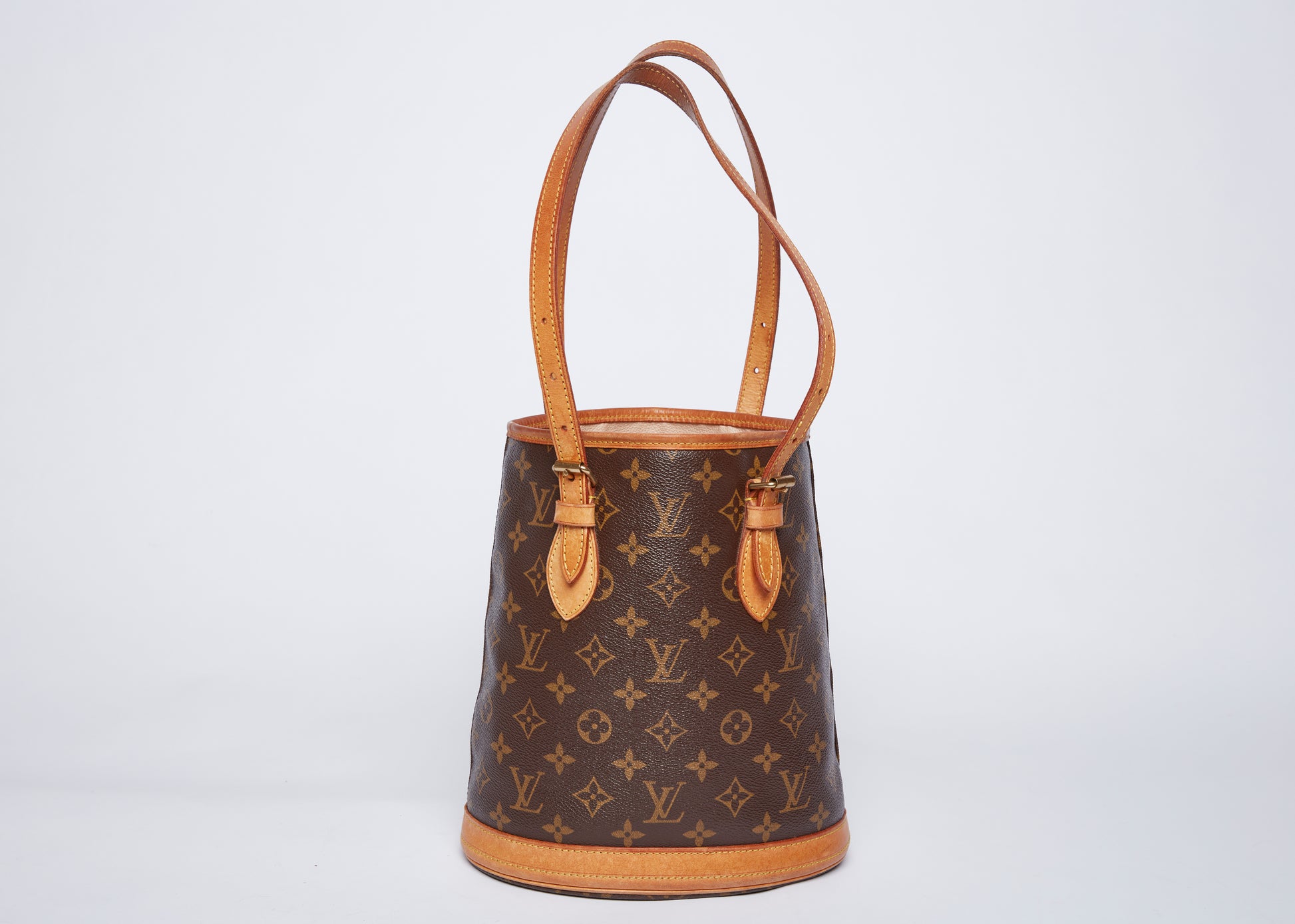 LOUIS VUITTON Shoulder Bag M59961 LV circle petit bucket Raffia/leathe –