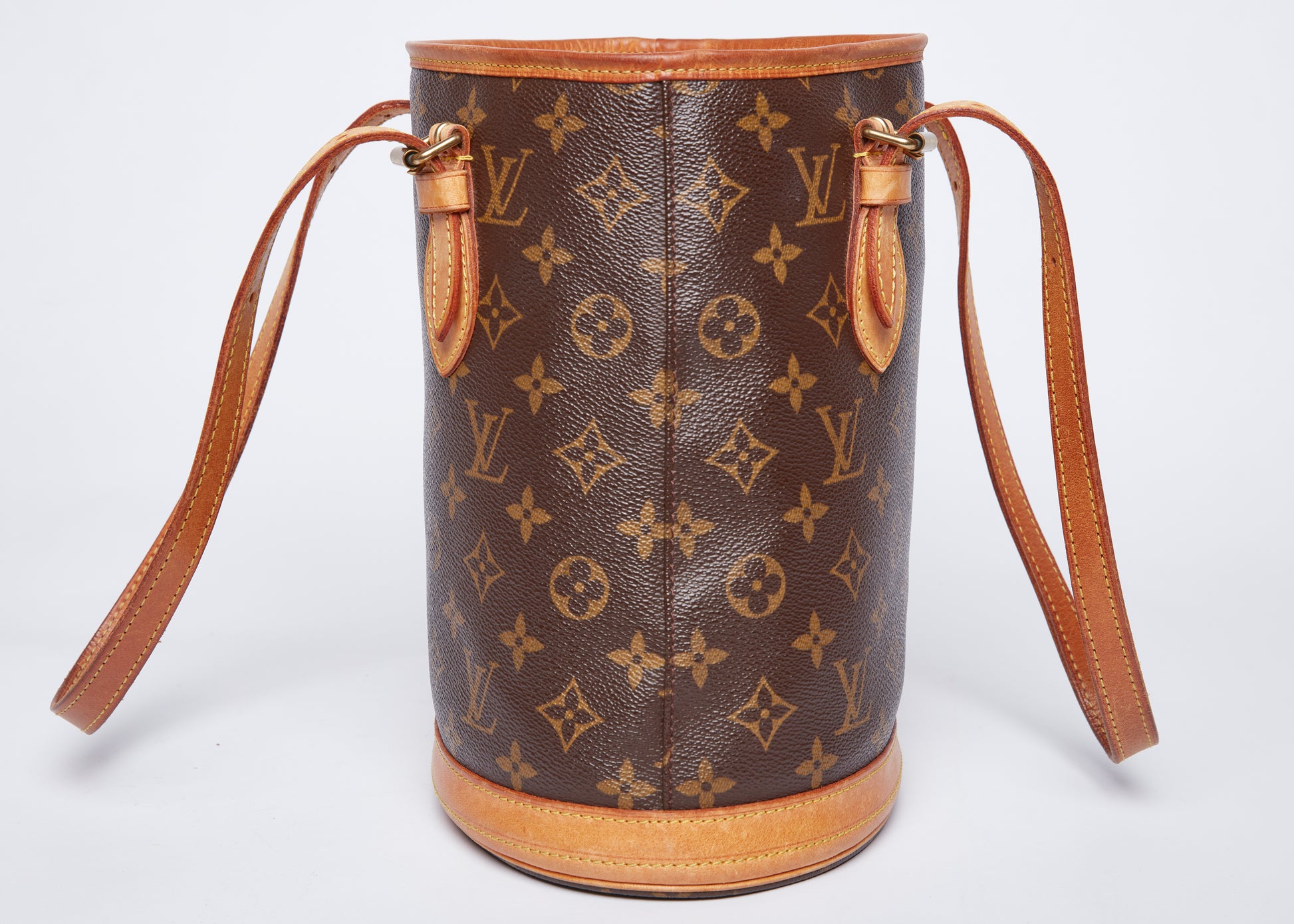 LOUIS VUITTON. Bag with purse, Petit Bucket MNG. Vintage