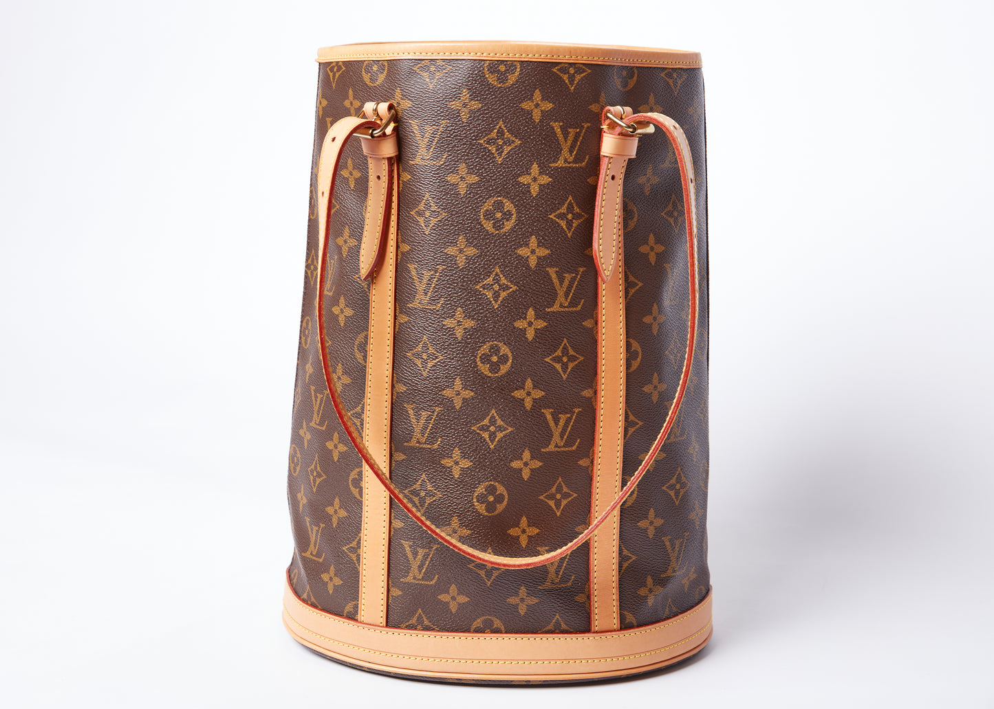 Louis Vuitton, Bags, Louis Vuitton Vintage Brown Tan Monogram Noe Gm  Bucket Bag Purse